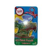 New Sealed BriarPatch I Spy 63 Piece Stegosaurus Puzzle With Tin & Magnifier