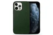 For iPhone 13 Pro Max Case Genuine Leather Durable Slim Protective Cover Green
