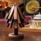 Protector Coasters Trivets for Dishes Trivets with Tree Shape Coasters Stand