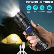 Super Bright LED Tactical Flashlight Rechargeable LED Work Light 3 Light Modes