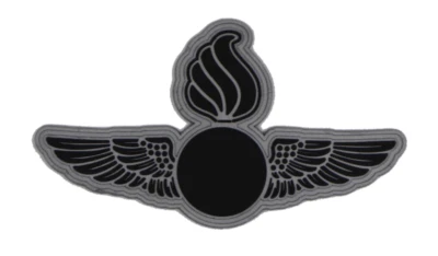4" MARINE CORPS BLACK ORDNANCE WINGS HOOK & LOOP PVC PATCH