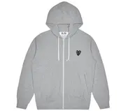 [COMME des GARCONS PLAY] 女式雙層黑色徽章連帽衫