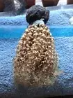 Mongolian Human Hair Blonde Hombre UNUSED With Weft 8" QUICK NYC SHIPPING BEAUTY