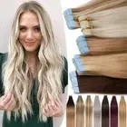 CLEARANCE Tape in Russian Remy Human Hair Extensions Skin Weft Blonde THICK 150G