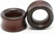 [OIDIMS] Wood Ear Tunnel Plugs Gauges Stretcher Expander Tunnels Brown Ear Gauges Plugged Ears Double Flared Earrings Stretching Kit Punk Piercing Body Jewelry for Women Men Unisex Gift