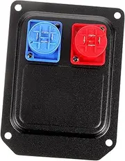 Kisangel Professional Audio Speaker Double Holes Socket Panel Connector for Microphone Amplifier Mixer Lightweight Compact Design for and Portability