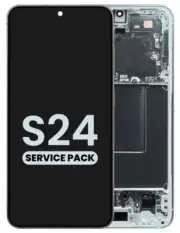 OEM Original Samsung Galaxy S24 5G Oled Display Screen +Frame Gray Service Pack