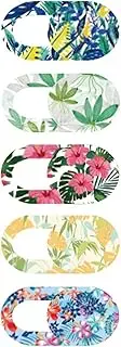 TENOC Webcam Cover, Camera Privacy Cover Slide for Laptop/Cell Phone/iPad/PC/Tablet, Protect Your Privacy and Security, 5 Pcs, Flower