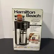 Hamilton Beach Stay or Go Personal Cup POD Coffee Maker Black/Silver Compact