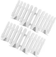 Milisten Landscaping Borders 4 Pcs Plastic Garden Fence Border Easy Install Lawn Edging Picket Fence for Garden