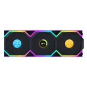 Lian Li Uni Fan 120mm SL Wireless ARGB 4-Pin PWM Black Fan with 1.6in LCD Displa