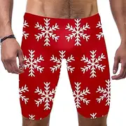 [VBFOFBV] Men's Printed Jammer Swimsuit Swim Shorts, Christmas Snowflake Tree Vintage
