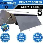 5.8m Caravan Privacy Screen Sunscreen Sun Shade for 20ft (6.1m) Roll Out Awning