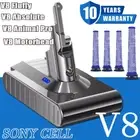 For Dyson V8 9500mAh Battery V8 Motorhead V8 Absolute V8 Animal SV10 With Filter