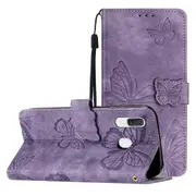 Case for Samsung Galaxy A40 Flip Folio Cover with Butterfly Embossed PU Leather Kickstand Compatible with Samsung Galaxy A40 Case