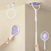 Rotating Head Rechargeable Electric Fly Swatter Racket Electric Mosquito Zapper