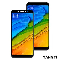 在飛比找Yahoo奇摩購物中心優惠-揚邑 小米 紅米 Note 5 5.99吋 滿版軟邊鋼化玻璃