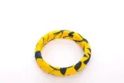 Yellow Blue African Print Ankara Bangle-DPBG3010C