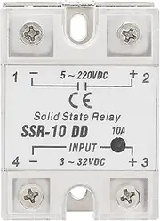 SSR-10 DD Solid State Relay,Single-Phase 10A 5-220VDC Solid State Relay Module AC-AC for Industrial Automation Process，CNC Machine Tools