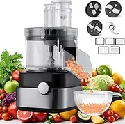 HOOMFIT Electric Vegetable Dicer, 600W Commercial Vegetable Chopper Dicer with with Ground Meat/Diced/Shredded/Sliced with 5 Cube Grid 5000ml Capacity Fruit and Vegetable Chopper for Home.