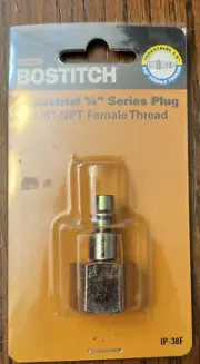 BOSTITCH 1/4” Industrial Series Plug 3/8”NPT Female Thread #IP-38F