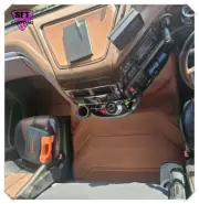 DAF XF 106 2018-2021 SET OF FLOOR MATS AND DASH MATS UV STYLE LIGHT BROWN