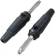Lzzvibo 5Pcs 32A High Current Screw Type 4mm Banana Plugs Male Stackable Connector Speaker Cable Adapter Black