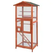 Bird Cage Wooden Pet Aviary Large Carrier Travel Canary - XL