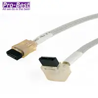 在飛比找PChome24h購物優惠-PRO-BEST SATA1排線,90度對180,編織網,U