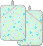 Oven Pot Holders Cute Lovely Cartoon Letters Potholders for Kitchens with Pockets Kitchen Hot Pad Oven Mitts 2 Pack