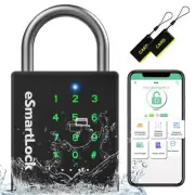 Heavy Duty Smart Padlock, Bluetooth Padlock with Code and RFID, Outdoor Padlo...