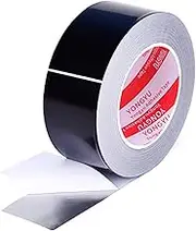 Black Aluminum Foil Tape, Professional Silver Adhesive Sealing Tape Roll for HVAC, Hot Cold Air Channels, Sealing,self-adhesive Pipe Sealing Waterproof Tape(0.07mm*100mm*50m)