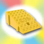 MAEEHDNKM Threshold Ramp Interlocking, Portable Wheelchair Curb Ramps, Small Driveway Ramps Rubber Door Entry Ramps 3" 5" 7" Rise for Automotive Steps Garage(Yellow,25x40x16 cm)