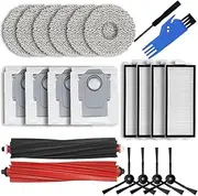 Parts Kit for Roborock Qrevo Master Robot Vacuum, Accessories Filter Dust Bag Roller Brush Mop Pads for Roborock Qrevo Master