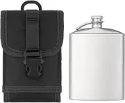Kingshion Liquor Flask Holder Compatible with Stanley Flask, Liquor Flask, Mini Hip Flask, Flagon, Whisky Hip Flask, High Camp Flasks, Plastic Flask - Black