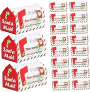 CIMAXIC 20pcs Boxes Christmas Mailbox Candy Boxes Elegant Decorative Paper Containers for Holiday Treats Cookies and Party Favors Festive present Packaging for Celebrations