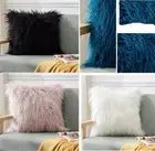 Fluffy Wool Pillowcase Cushion Cover Throw Soft Decor Sofa Case Beach Bed Chair