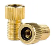 2 BRASS ADAPTOR PRESTA TO SCHRADER BICYCLE BIKE VALVE CONVERTER PUMP CONNECTOR