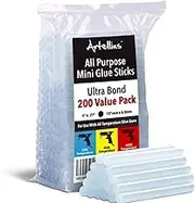 Mini Hot Glue Gun Sticks (HUGE BULK PACK OF 200) 10cm and 0.27 Diameter - Compatible with Most Glue Guns