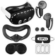 7in1 VR Accessories Kits for Meta Quest 3 Silicone Protective Cover VR Headset