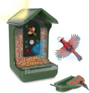 Solar Powered Bird Feeder Camera LIVE View Monitoring AI Detection PIR Motion