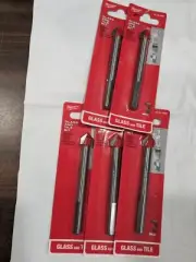 Milwaukee 5pc 1/2 in. Carbide Tipped Glass and Tile Drill Bits 48-20-8985