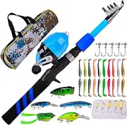 Toddler Fishing Pole - Soft Portable Telescopic Kid Fishing Pole Set - Breathable Trolling Equipment, Angling Gear for Family, Friends, Home