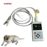 Veterinary Finger Pulse Oximeter SPO2 Pulse Rate Monitor +VET Tongue EAR probe