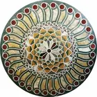 Green Marble Dining Table Top Gemstone Inlay Work Center Table for Restaurant