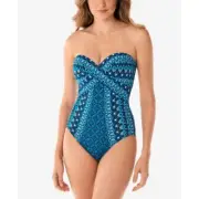 Miraclesuit Mosaica Seville Tummy Control One-Piece Swimsuit Size 16