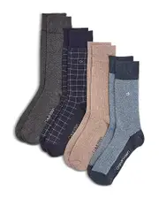 Calvin Klein Dress Crew Socks, Pack of 4