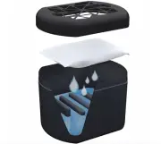 Moisture Absorber Ecological Dehumidifier With 250ml Container Black