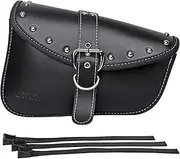 QJBOMTO Motorcycle Saddle Bags Side Bags - Saddlebags Softail PVC Leather for Harley Sportster Waterproof, Side Tool Bag, Universal Storage Tool Bag for Motorbike (Right)