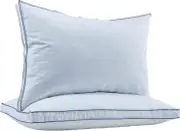 Feather down Pillows King Size Set of 2, Luxury Goose Feather Pillow for Sleepin